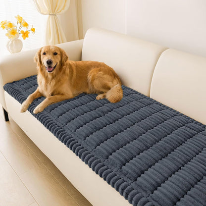 Couch Cover for Dogs, Washable Non Slip Plush Flannel Sofa Protector | Thick Flannel, Anti-Slip Backing, Pet Hair & Scratch Protection, Fits Sofa & Loveseat (27.6" x 59") - Colors A