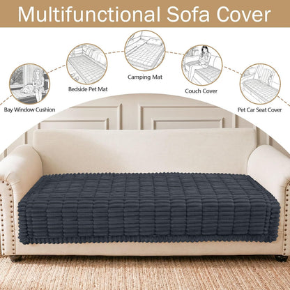 Couch Cover for Dogs, Washable Non Slip Plush Flannel Sofa Protector | Thick Flannel, Anti-Slip Backing, Pet Hair & Scratch Protection, Fits Sofa & Loveseat (27.6" x 59") - Colors A