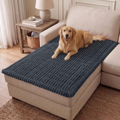 Couch Cover for Dogs, Washable Non Slip Plush Flannel Sofa Protector | Thick Flannel, Anti-Slip Backing, Pet Hair & Scratch Protection, Fits Sofa & Loveseat (27.6" x 59") - Colors A