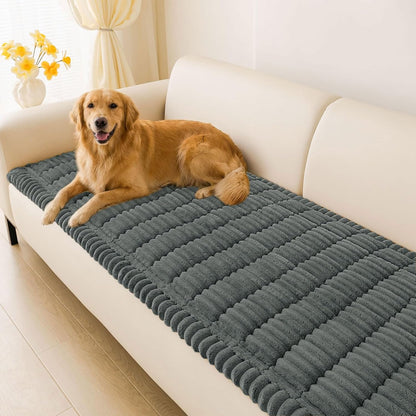 Couch Cover for Dogs, Washable Non Slip Plush Flannel Sofa Protector | Thick Flannel, Anti-Slip Backing, Pet Hair & Scratch Protection, Fits Sofa & Loveseat (27.6" x 59") - Colors A