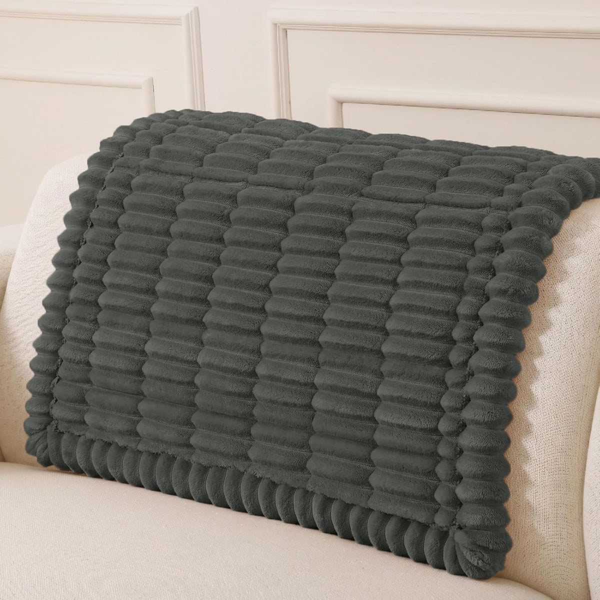 Couch Cover for Dogs, Washable Non Slip Plush Flannel Sofa Protector | Thick Flannel, Anti-Slip Backing, Pet Hair & Scratch Protection, Fits Sofa & Loveseat (27.6" x 59") - Colors A