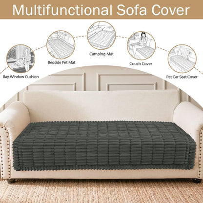 Couch Cover for Dogs, Washable Non Slip Plush Flannel Sofa Protector | Thick Flannel, Anti-Slip Backing, Pet Hair & Scratch Protection, Fits Sofa & Loveseat (27.6" x 59") - Colors A