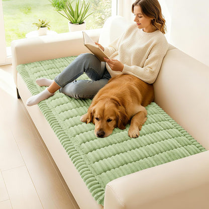 Couch Cover for Dogs, Washable Non Slip Plush Flannel Sofa Protector | Thick Flannel, Anti-Slip Backing, Pet Hair & Scratch Protection, Fits Sofa & Loveseat (27.6" x 59") - Colors A