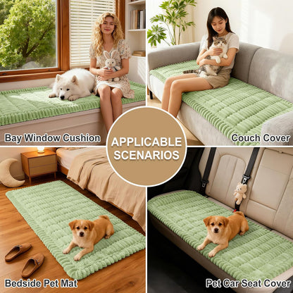 Couch Cover for Dogs, Washable Non Slip Plush Flannel Sofa Protector | Thick Flannel, Anti-Slip Backing, Pet Hair & Scratch Protection, Fits Sofa & Loveseat (27.6" x 59") - Colors A