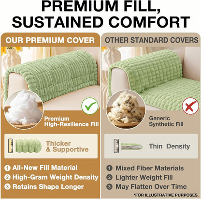 Couch Cover for Dogs, Washable Non Slip Plush Flannel Sofa Protector | Thick Flannel, Anti-Slip Backing, Pet Hair & Scratch Protection, Fits Sofa & Loveseat (27.6" x 59") - Colors A