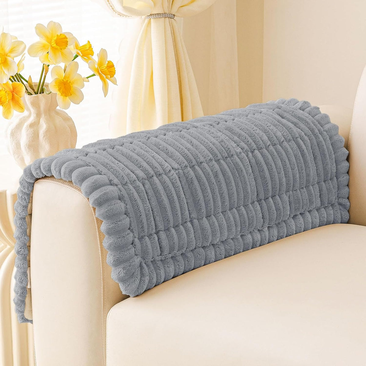Couch Cover for Dogs, Washable Non Slip Plush Flannel Sofa Protector | Thick Flannel, Anti-Slip Backing, Pet Hair & Scratch Protection, Fits Sofa & Loveseat (27.6" x 59") - Colors A