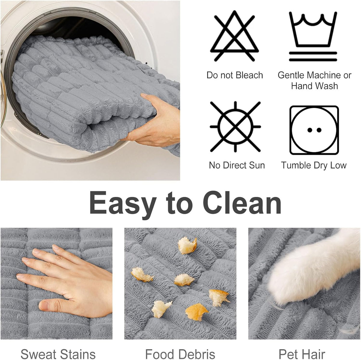 Couch Cover for Dogs, Washable Non Slip Plush Flannel Sofa Protector | Thick Flannel, Anti-Slip Backing, Pet Hair & Scratch Protection, Fits Sofa & Loveseat (27.6" x 59") - Colors A