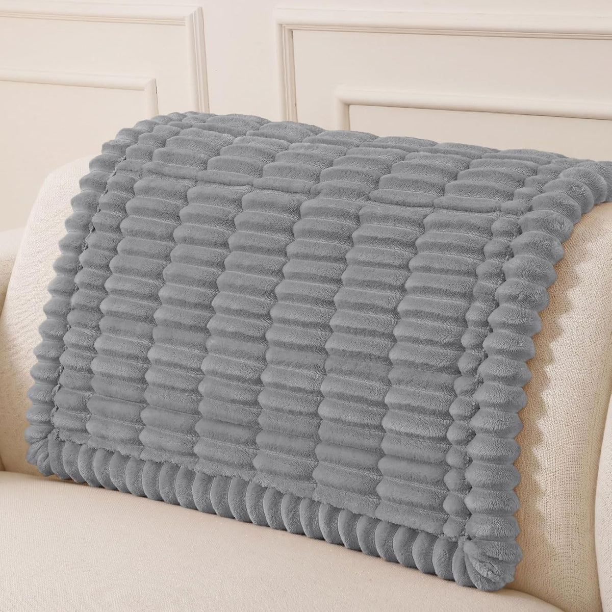 Couch Cover for Dogs, Washable Non Slip Plush Flannel Sofa Protector | Thick Flannel, Anti-Slip Backing, Pet Hair & Scratch Protection, Fits Sofa & Loveseat (27.6" x 59") - Colors A