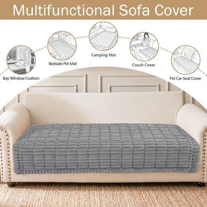 Couch Cover for Dogs, Washable Non Slip Plush Flannel Sofa Protector | Thick Flannel, Anti-Slip Backing, Pet Hair & Scratch Protection, Fits Sofa & Loveseat (27.6" x 59") - Colors A