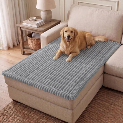 Couch Cover for Dogs, Washable Non Slip Plush Flannel Sofa Protector | Thick Flannel, Anti-Slip Backing, Pet Hair & Scratch Protection, Fits Sofa & Loveseat (27.6" x 59") - Colors A