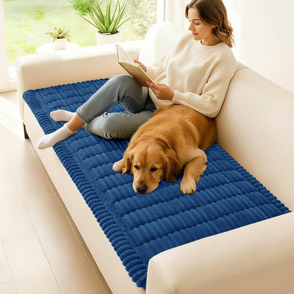Couch Cover for Dogs, Washable Non Slip Plush Flannel Sofa Protector | Thick Flannel, Anti-Slip Backing, Pet Hair & Scratch Protection, Fits Sofa & Loveseat (27.6" x 59") - Colors A