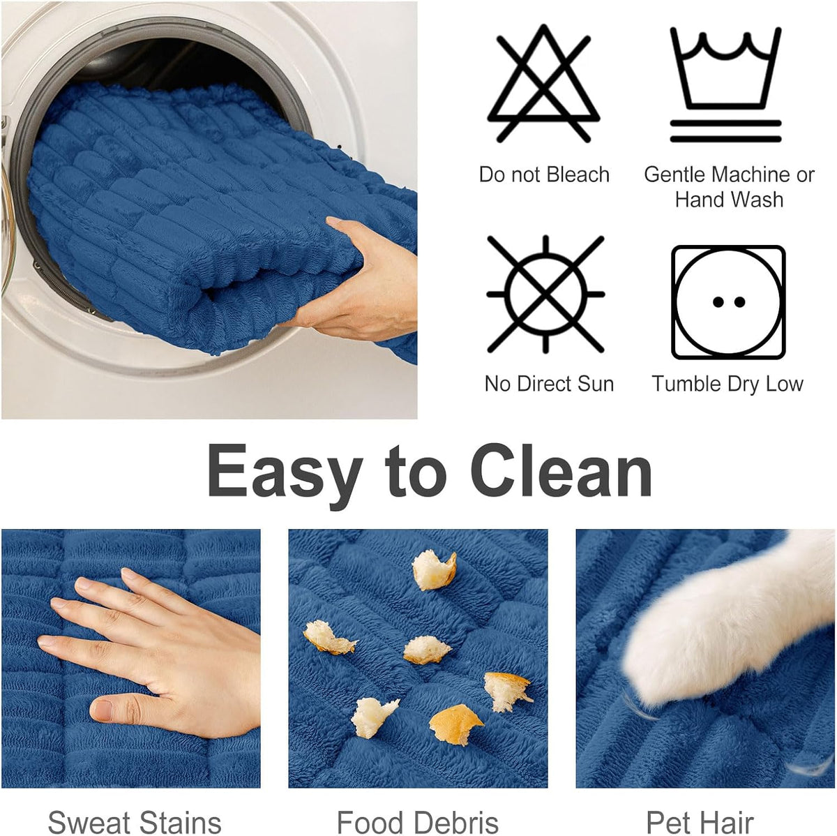 Couch Cover for Dogs, Washable Non Slip Plush Flannel Sofa Protector | Thick Flannel, Anti-Slip Backing, Pet Hair & Scratch Protection, Fits Sofa & Loveseat (27.6" x 59") - Colors A