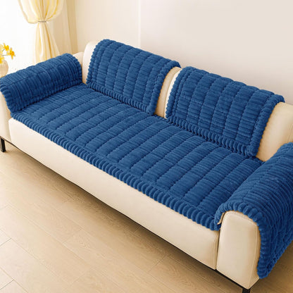 Couch Cover for Dogs, Washable Non Slip Plush Flannel Sofa Protector | Thick Flannel, Anti-Slip Backing, Pet Hair & Scratch Protection, Fits Sofa & Loveseat (27.6" x 59") - Colors A