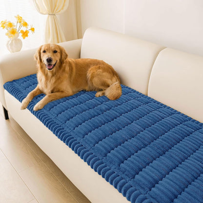 Couch Cover for Dogs, Washable Non Slip Plush Flannel Sofa Protector | Thick Flannel, Anti-Slip Backing, Pet Hair & Scratch Protection, Fits Sofa & Loveseat (27.6" x 59") - Colors A