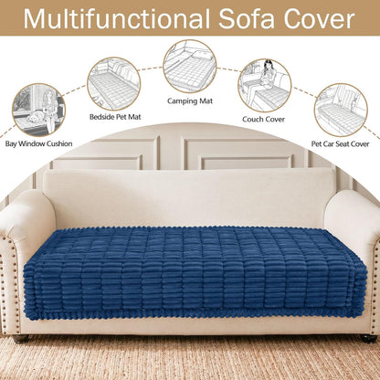 Couch Cover for Dogs, Washable Non Slip Plush Flannel Sofa Protector | Thick Flannel, Anti-Slip Backing, Pet Hair & Scratch Protection, Fits Sofa & Loveseat (27.6" x 59") - Colors A
