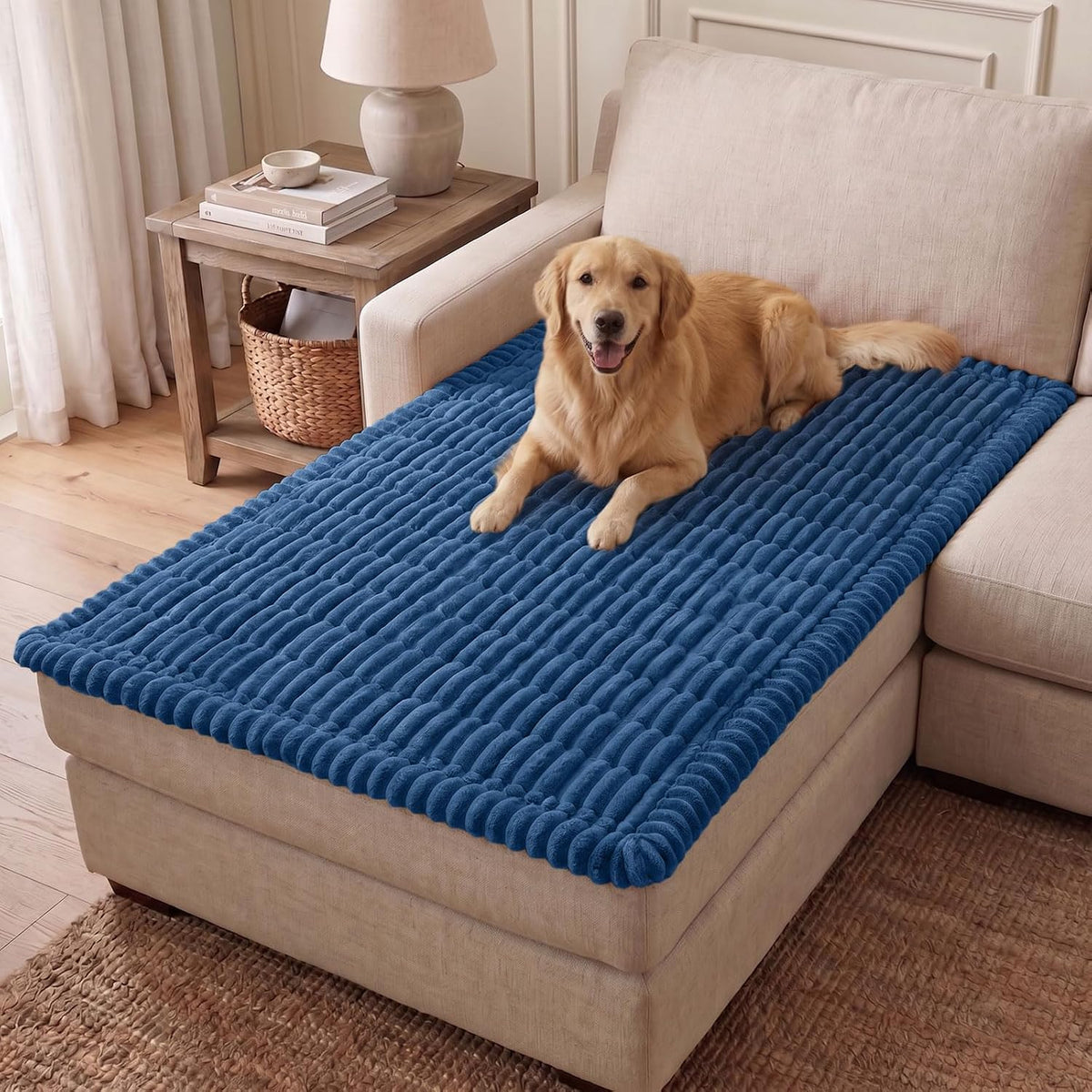 Couch Cover for Dogs, Washable Non Slip Plush Flannel Sofa Protector | Thick Flannel, Anti-Slip Backing, Pet Hair & Scratch Protection, Fits Sofa & Loveseat (27.6" x 59") - Colors A