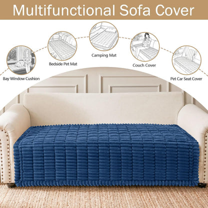 Couch Cover for Dogs, Washable Non Slip Plush Flannel Sofa Protector | Thick Flannel, Anti-Slip Backing, Pet Hair & Scratch Protection, Fits Sofa & Loveseat (27.6" x 59") - Colors A