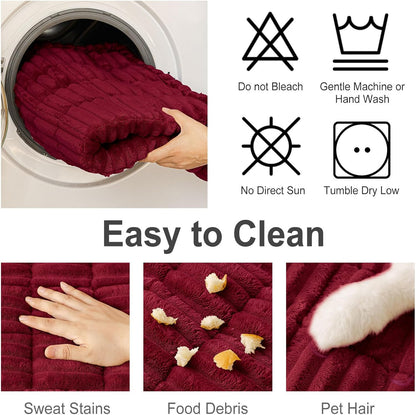 Couch Cover for Dogs, Washable Non Slip Plush Flannel Sofa Protector | Thick Flannel, Anti-Slip Backing, Pet Hair & Scratch Protection, Fits Sofa & Loveseat (27.6" x 59") - Colors A