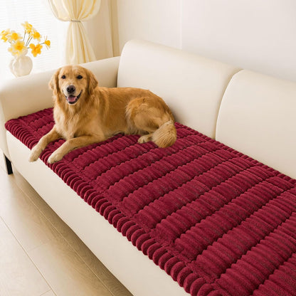Couch Cover for Dogs, Washable Non Slip Plush Flannel Sofa Protector | Thick Flannel, Anti-Slip Backing, Pet Hair & Scratch Protection, Fits Sofa & Loveseat (27.6" x 59") - Colors A