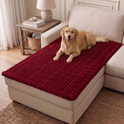 Couch Cover for Dogs, Washable Non Slip Plush Flannel Sofa Protector | Thick Flannel, Anti-Slip Backing, Pet Hair & Scratch Protection, Fits Sofa & Loveseat (27.6" x 59") - Colors A