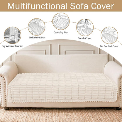 Couch Cover for Dogs, Washable Non Slip Plush Flannel Sofa Protector | Thick Flannel, Anti-Slip Backing, Pet Hair & Scratch Protection, Fits Sofa & Loveseat (27.6" x 59") - Colors A