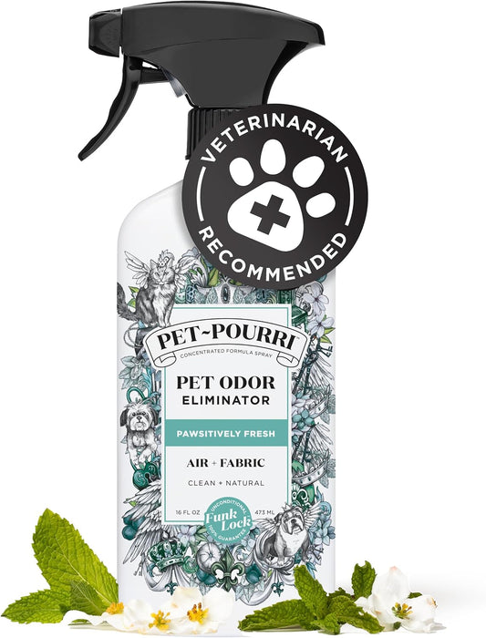 Pet- Air+Fabric Pet Odor Deodorizer Spray, Pawsitively Fresh 16 Fl Oz