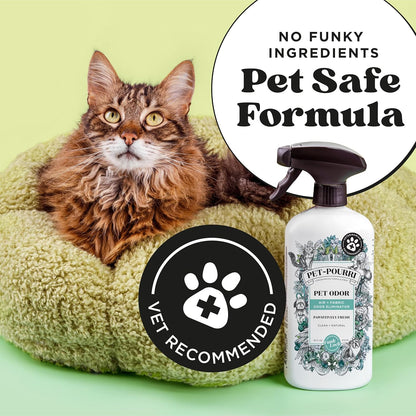 Pet- Air+Fabric Pet Odor Deodorizer Spray, Pawsitively Fresh 16 Fl Oz