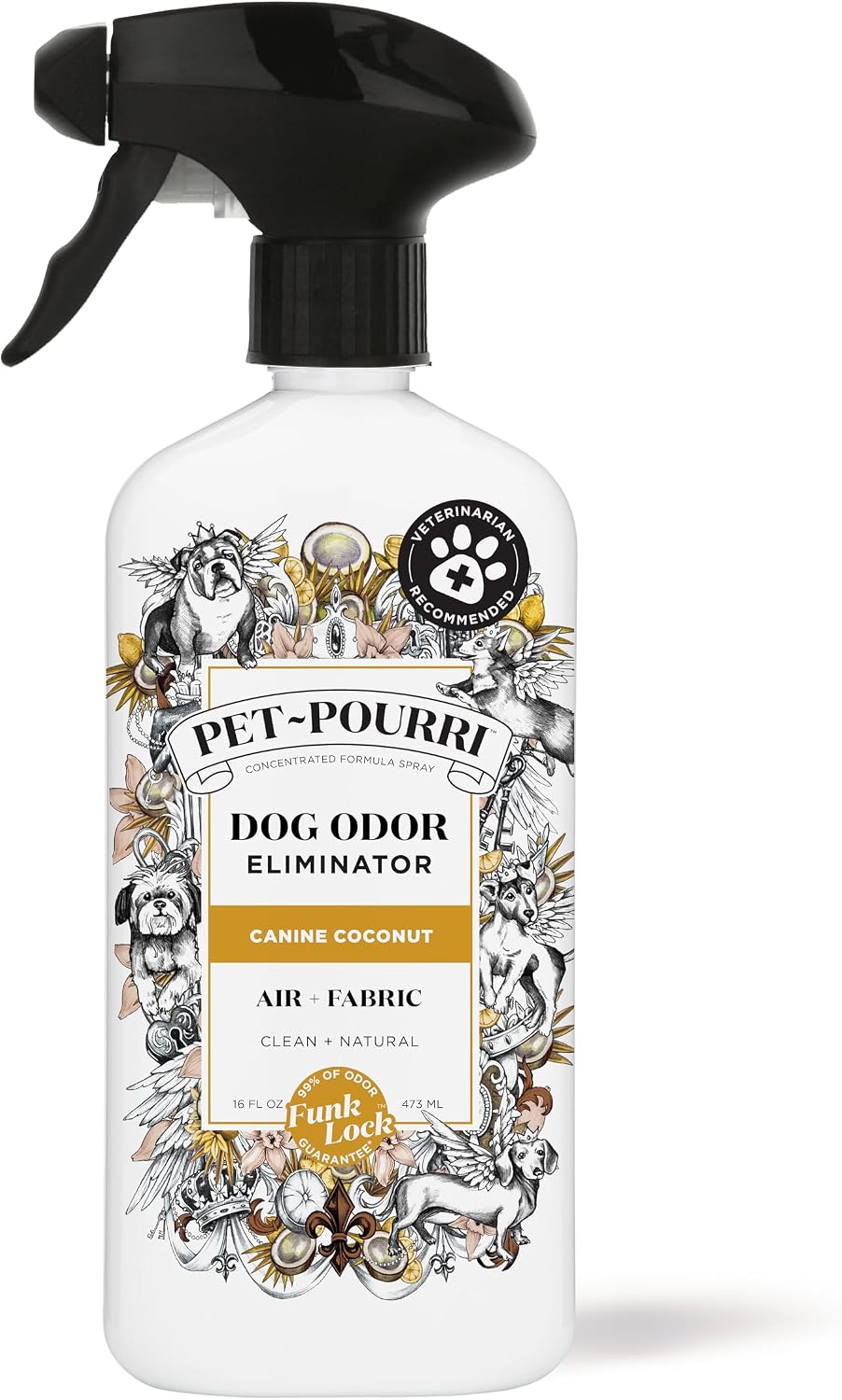 Pet- Air+Fabric Pet Odor Deodorizer Spray, Pawsitively Fresh 16 Fl Oz