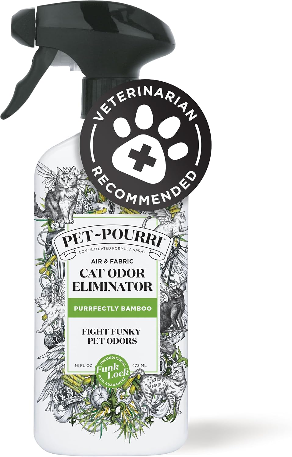 Pet- Air+Fabric Pet Odor Deodorizer Spray, Pawsitively Fresh 16 Fl Oz