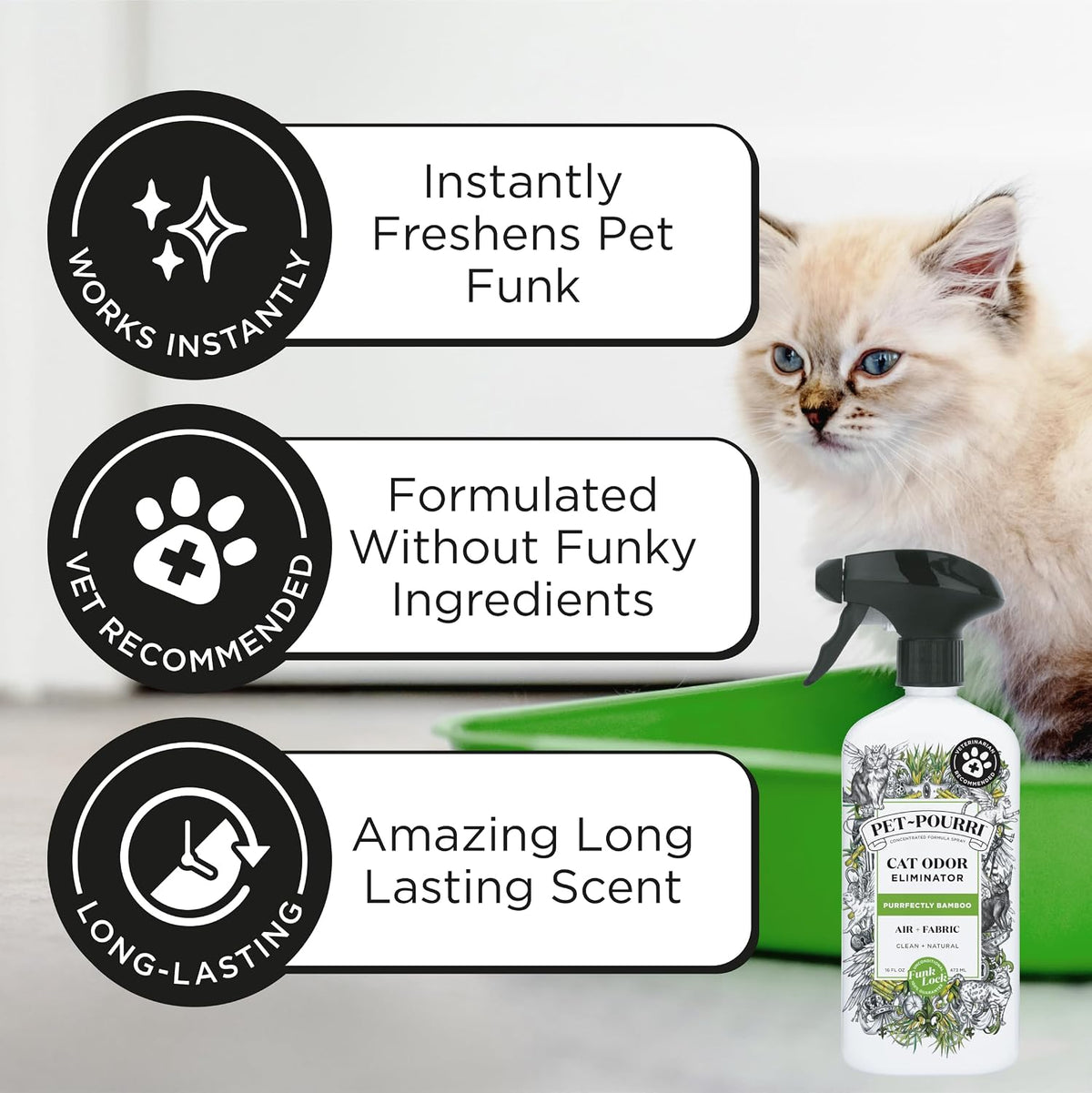 Pet- Air+Fabric Pet Odor Deodorizer Spray, Pawsitively Fresh 16 Fl Oz