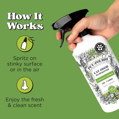 Pet- Air+Fabric Pet Odor Deodorizer Spray, Pawsitively Fresh 16 Fl Oz