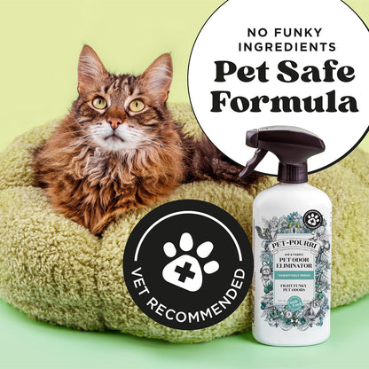 Pet- Air+Fabric Pet Odor Deodorizer Spray, Pawsitively Fresh 16 Fl Oz