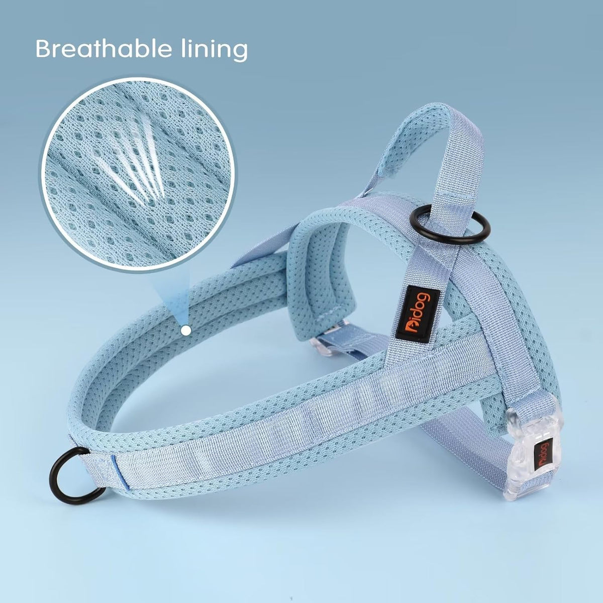 No Pull Dog Harness with Breathable Mesh Padded, Quick Fit and Easy on Dog Vest Harness for Small Medium Large Dogs Training Walking(Purple,M)