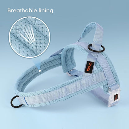 No Pull Dog Harness with Breathable Mesh Padded, Quick Fit and Easy on Dog Vest Harness for Small Medium Large Dogs Training Walking(Purple,M)