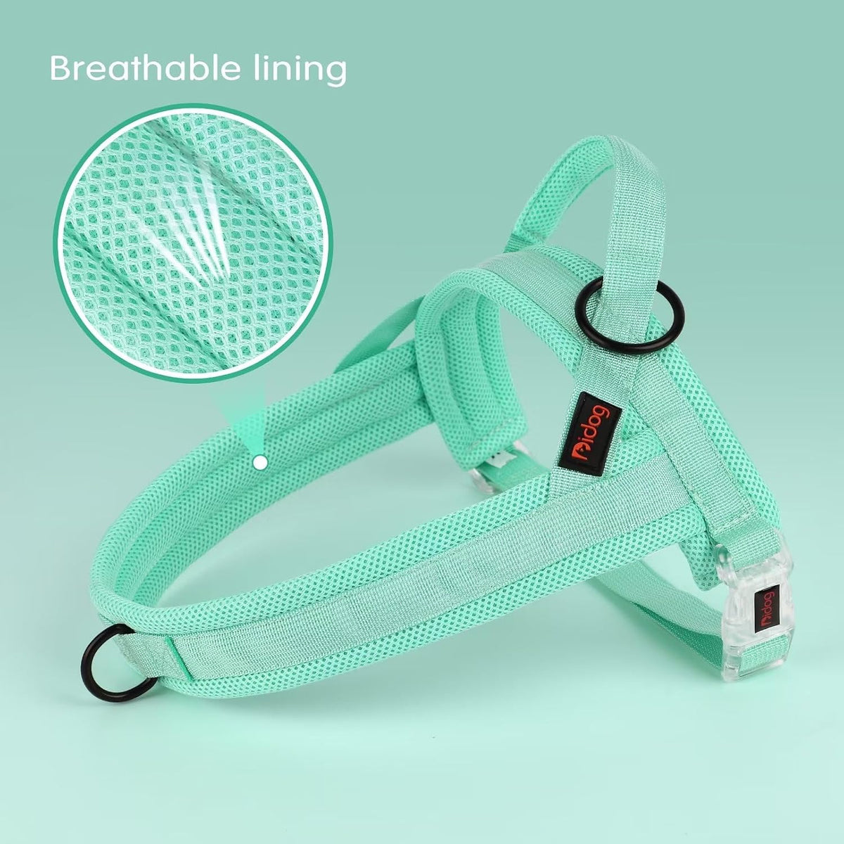 No Pull Dog Harness with Breathable Mesh Padded, Quick Fit and Easy on Dog Vest Harness for Small Medium Large Dogs Training Walking(Purple,M)
