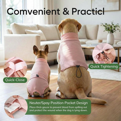 Dog Surgery Recovery Suit, Soft Cotton Dog Spay Surgical Onesie