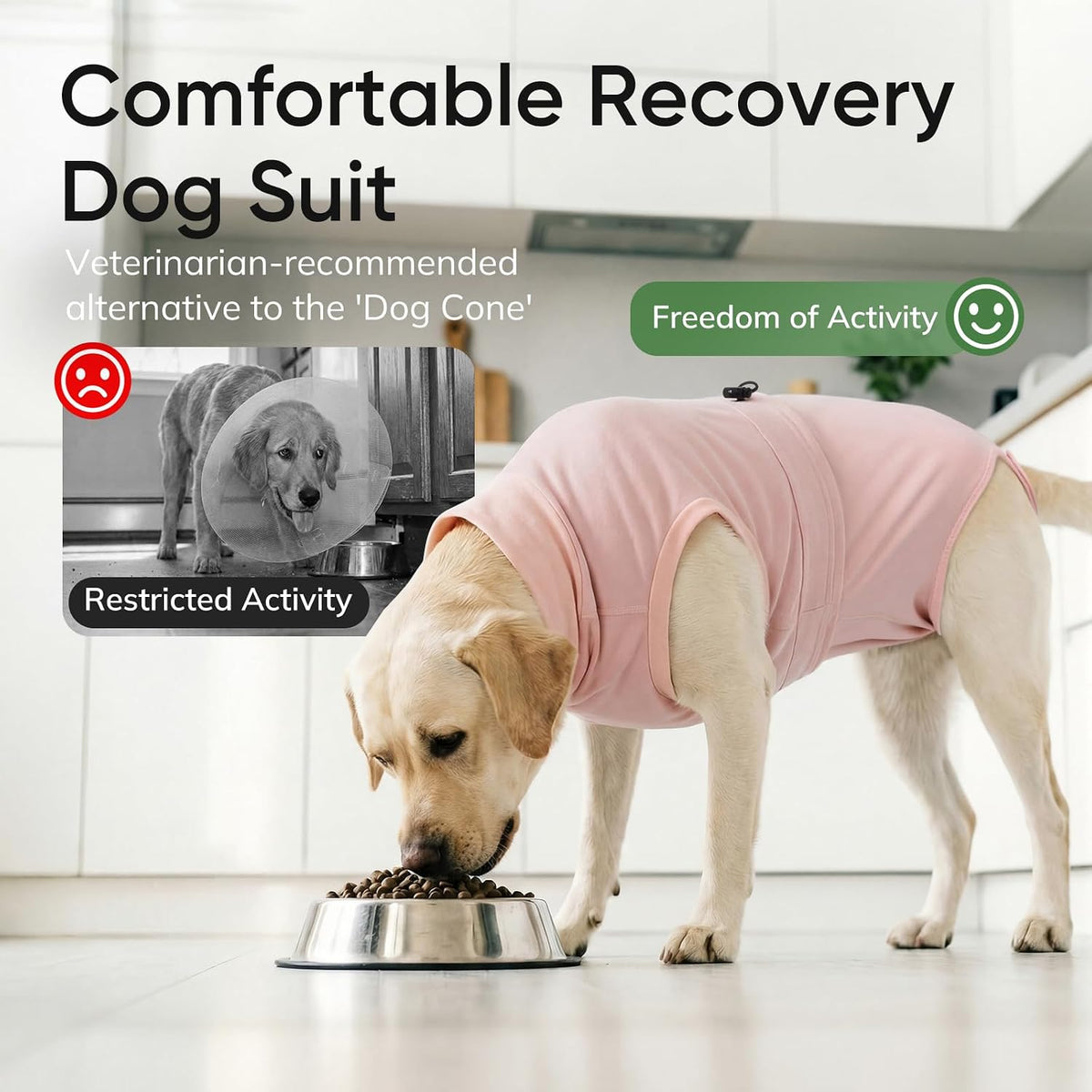 Dog Surgery Recovery Suit, Soft Cotton Dog Spay Surgical Onesie