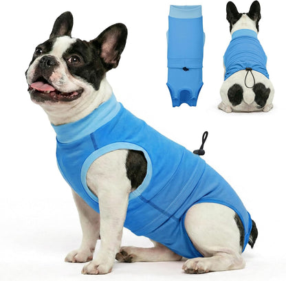 Dog Surgery Recovery Suit, Soft Cotton Dog Spay Surgical Onesie