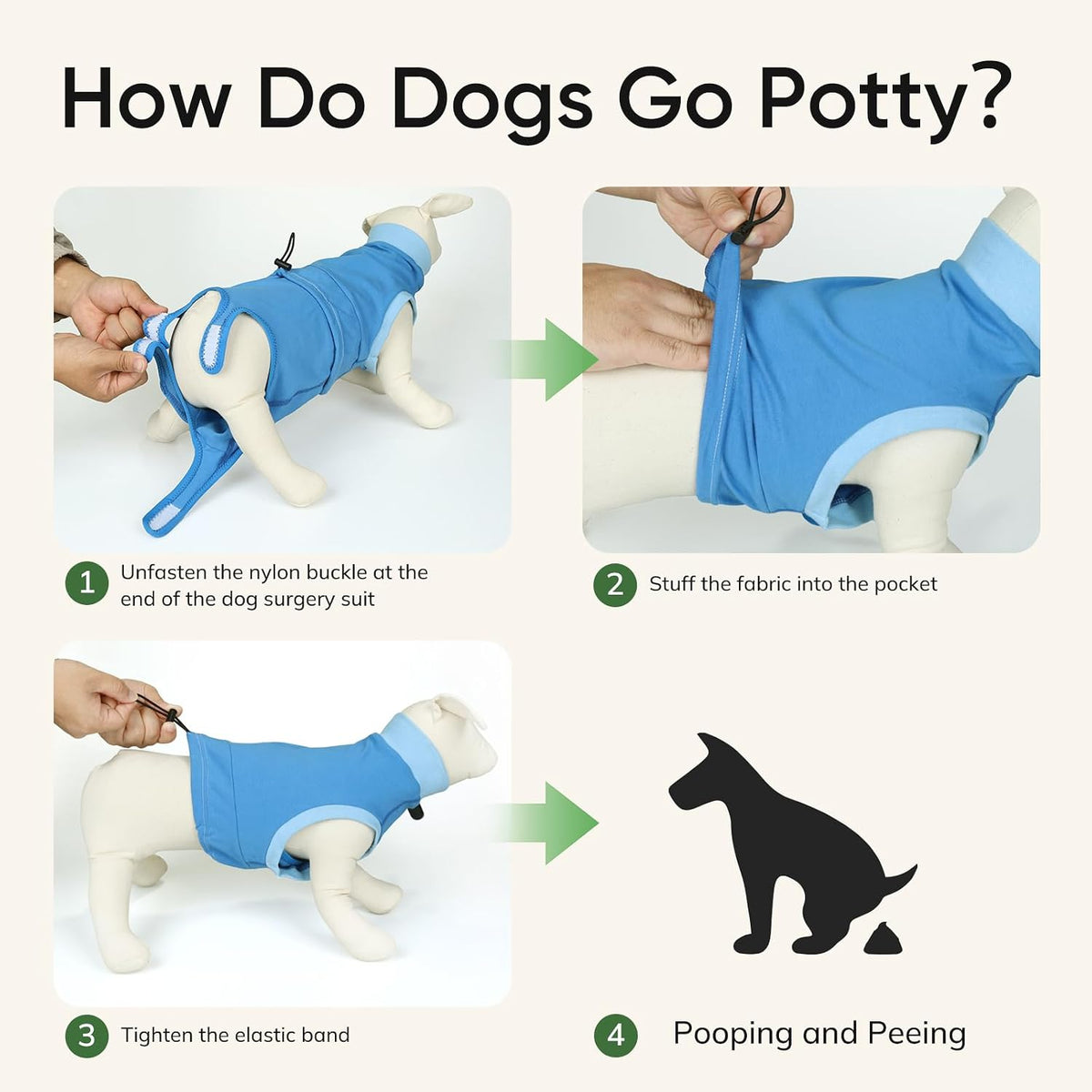 Dog Surgery Recovery Suit, Soft Cotton Dog Spay Surgical Onesie