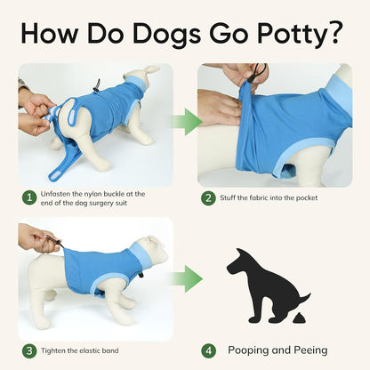 Dog Surgery Recovery Suit, Soft Cotton Dog Spay Surgical Onesie