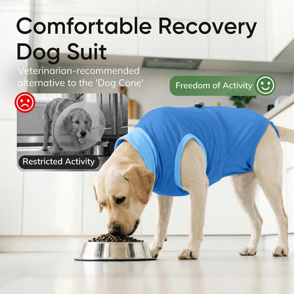 Dog Surgery Recovery Suit, Soft Cotton Dog Spay Surgical Onesie