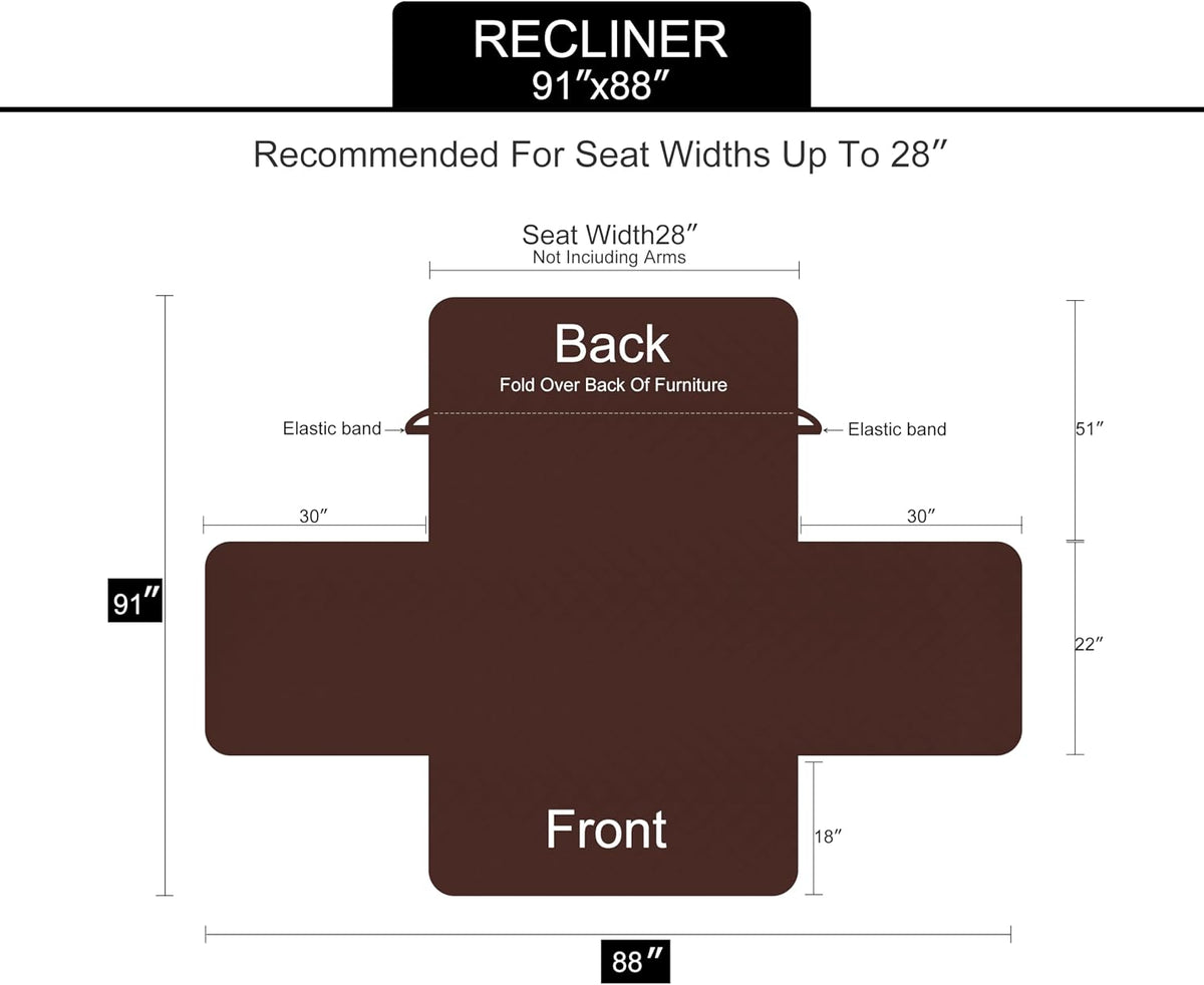 Reversible Sofa Cover Couch Cover for Dogs, Coffee/Beige | 68''Sofa Mat Washable, Pet Friendly, Elastic Straps, Water Repellent, Furniture Protector for 3 Cushion Couch - Colors B
