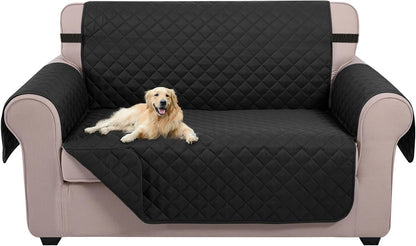 Reversible Sofa Cover Couch Cover for Dogs, Coffee/Beige | 68''Sofa Mat Washable, Pet Friendly, Elastic Straps, Water Repellent, Furniture Protector for 3 Cushion Couch - Colors B