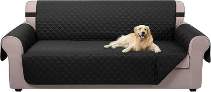 Reversible Sofa Cover Couch Cover for Dogs, Coffee/Beige | 68''Sofa Mat Washable, Pet Friendly, Elastic Straps, Water Repellent, Furniture Protector for 3 Cushion Couch - Colors B