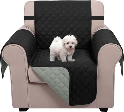 Reversible Sofa Cover Couch Cover for Dogs, Coffee/Beige | 68''Sofa Mat Washable, Pet Friendly, Elastic Straps, Water Repellent, Furniture Protector for 3 Cushion Couch - Colors B