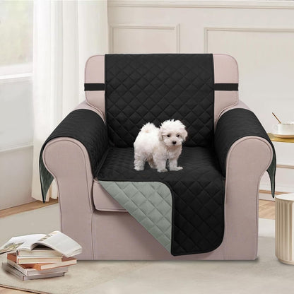Reversible Sofa Cover Couch Cover for Dogs, Coffee/Beige | 68''Sofa Mat Washable, Pet Friendly, Elastic Straps, Water Repellent, Furniture Protector for 3 Cushion Couch - Colors B