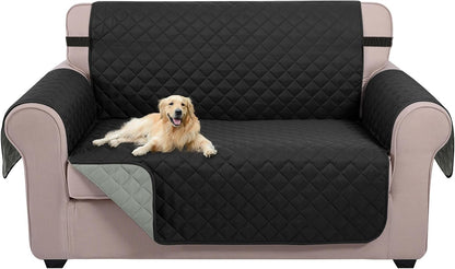Reversible Sofa Cover Couch Cover for Dogs, Coffee/Beige | 68''Sofa Mat Washable, Pet Friendly, Elastic Straps, Water Repellent, Furniture Protector for 3 Cushion Couch - Colors B