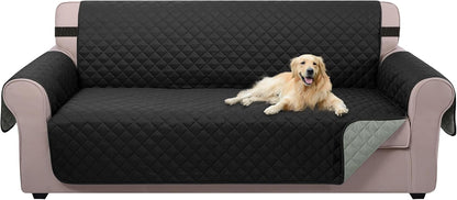 Reversible Sofa Cover Couch Cover for Dogs, Coffee/Beige | 68''Sofa Mat Washable, Pet Friendly, Elastic Straps, Water Repellent, Furniture Protector for 3 Cushion Couch - Colors B