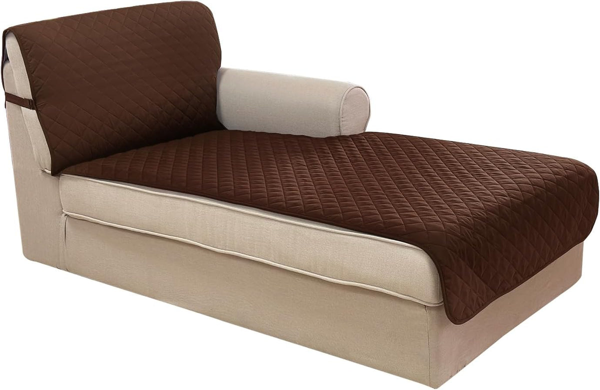 Reversible Sofa Cover Couch Cover for Dogs, Coffee/Beige | 68''Sofa Mat Washable, Pet Friendly, Elastic Straps, Water Repellent, Furniture Protector for 3 Cushion Couch - Colors B
