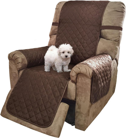 Reversible Sofa Cover Couch Cover for Dogs, Coffee/Beige | 68''Sofa Mat Washable, Pet Friendly, Elastic Straps, Water Repellent, Furniture Protector for 3 Cushion Couch - Colors B